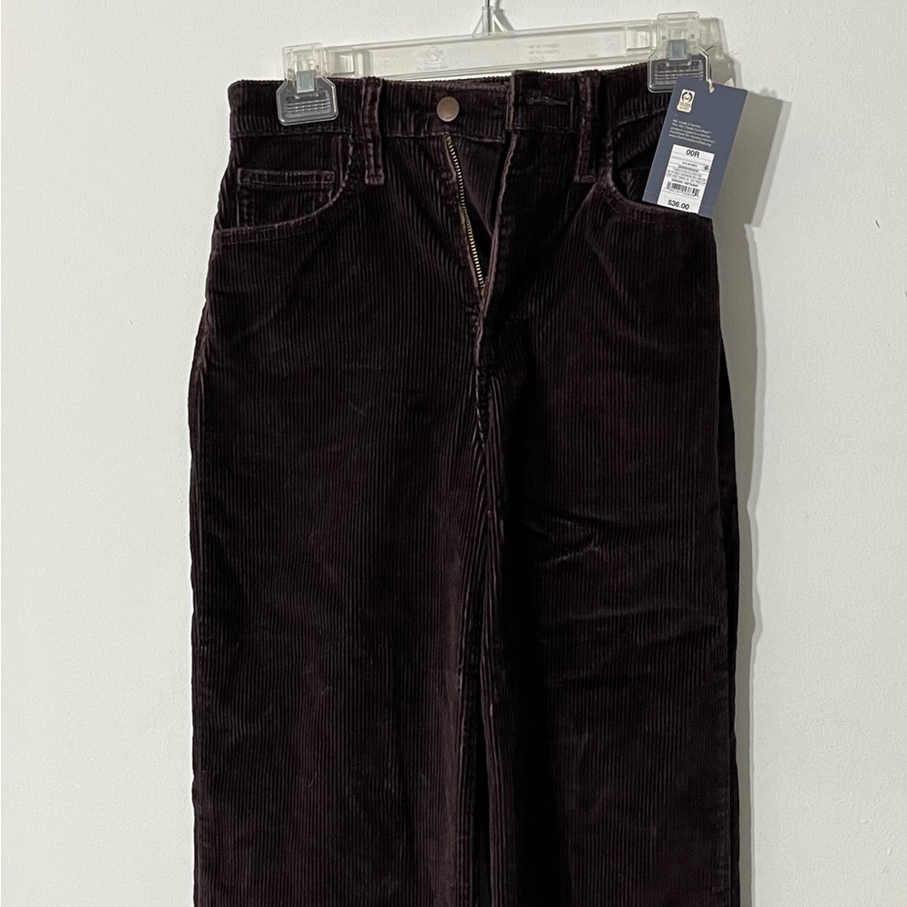 Dark Brown Corduroy High Rise Wide Leg Pants
